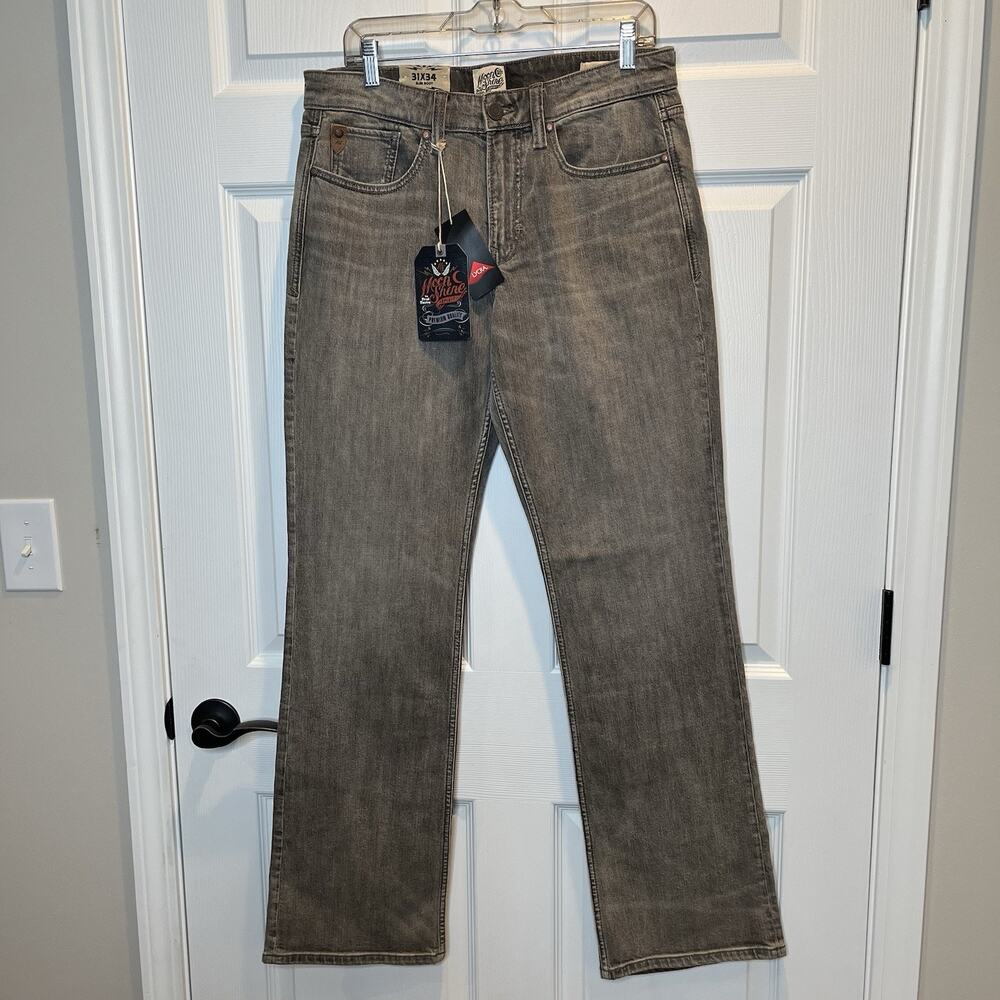 Moon Shine Spirit Brad Paisley 31X34 Denim Slim Bootcut Gray Jeans Stretch NWT